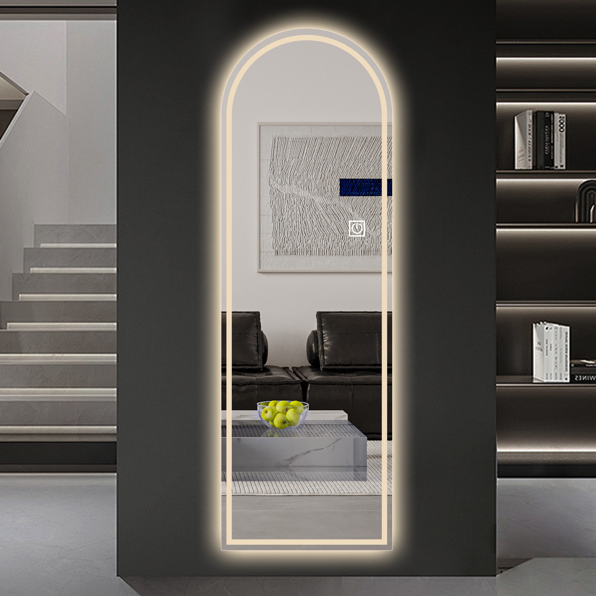 65" x 21" Arched Full Length Lighted Mirror