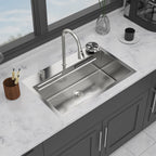 31.5" Drop In Waterfall Kitchen Sink