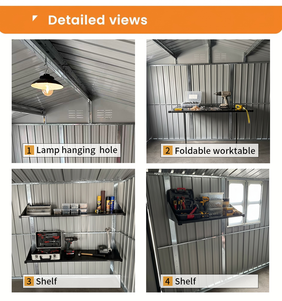 12x10 Ft Metal Garden Sheds