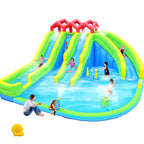 7 in 1 Inflatable Water Park with Three Slides