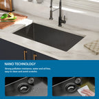 30"x18"x9" Gunmetal Kitchen Sink