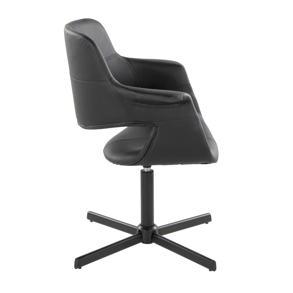 Mid-Century Modern Swivel Accent Chair with X-Pedestal Base