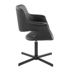 Mid-Century Modern Swivel Accent Chair with X-Pedestal Base