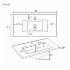 36" Ceramic Basin Sink