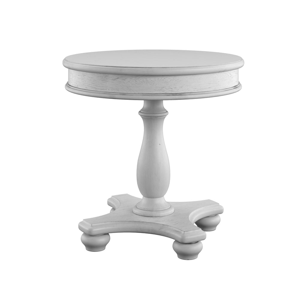 Gray Round End Table