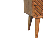 Solid Wood Mini Lille Curved Nightstand