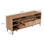 Dumbo 63" Fluted TV Stand in Golden