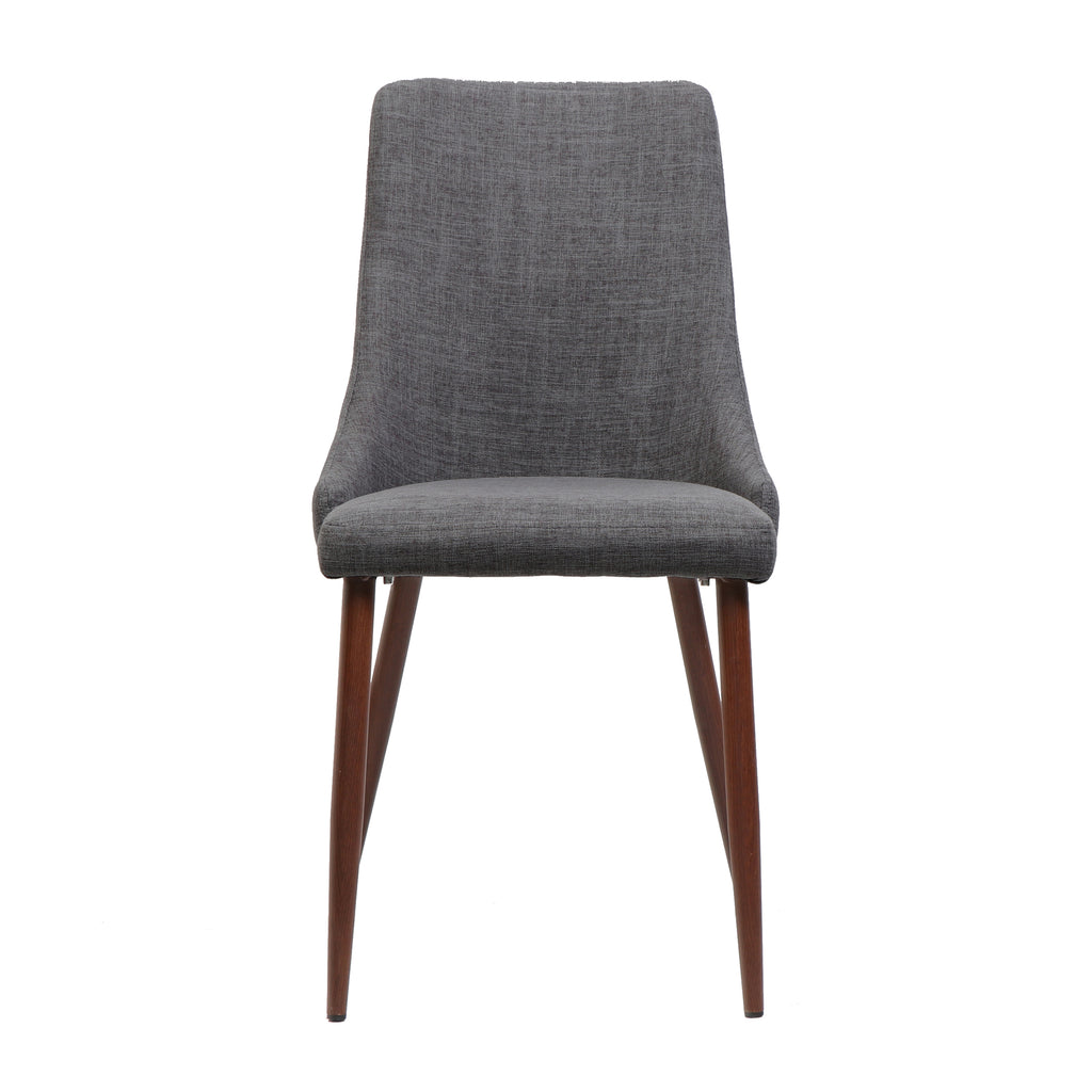 Mid Century Modern Fabric Armless Dining Chairs, Set of 2