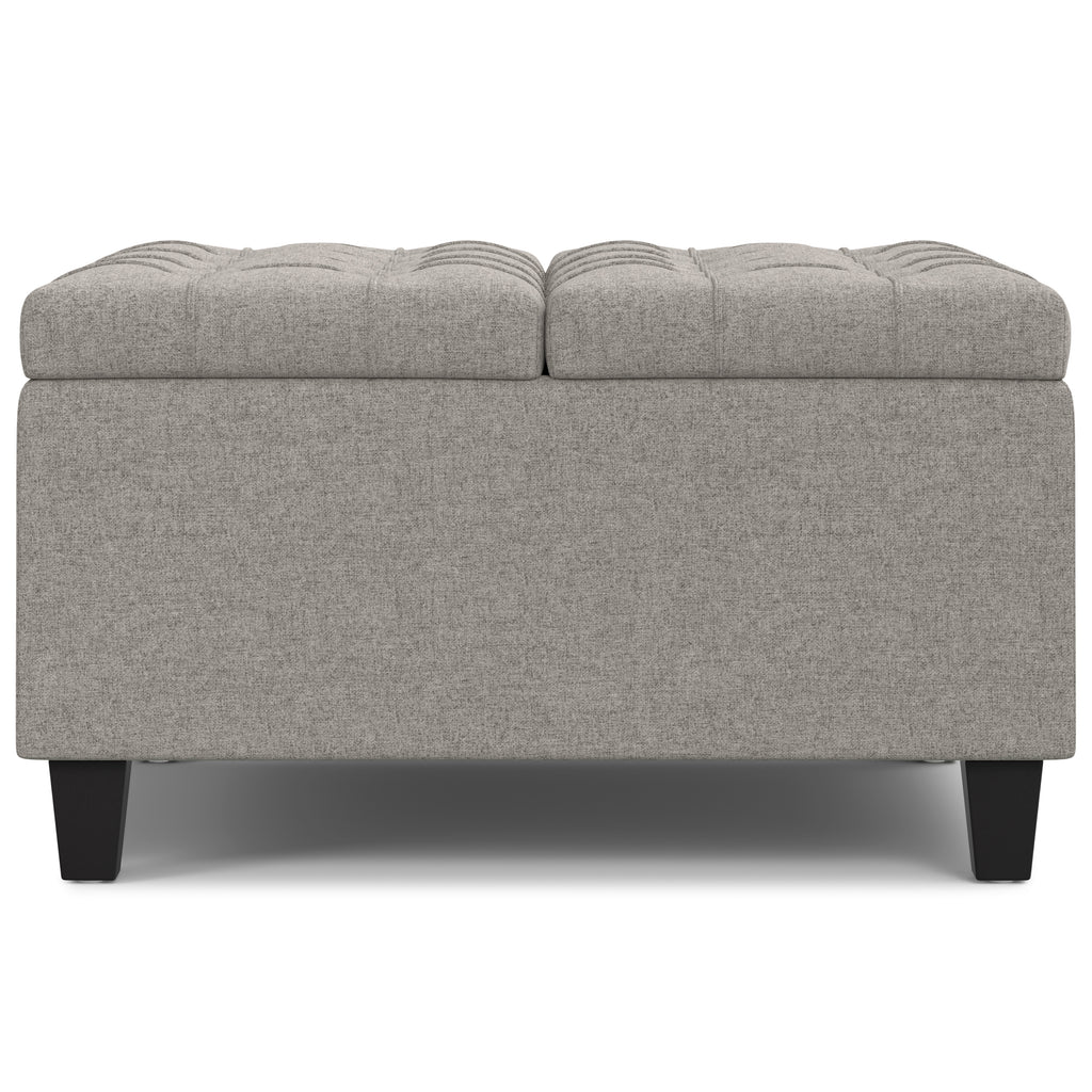 Harrison 30 Inch Wide Small Square Coffee Table Storage Ottoman