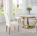 Modern Velvet Upholstered Dining Chair Set of 2