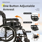 Aluminum Foldable Lightweight Adult Wheelchair