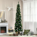 HOMCOM 7.5 Foot Pencil Christmas Tree