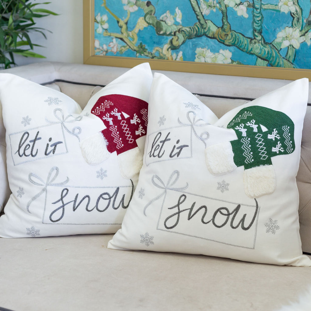 Let It Snow Christmas Throw Pillow