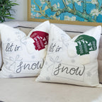 Let It Snow Christmas Throw Pillow