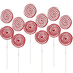 Iced Lollipop Spray Christmas Tree Ornaments - Set of 6