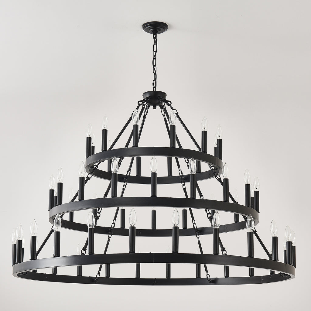 3 Tiers Wagon Wheel Chandelier