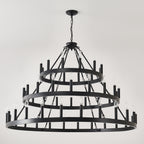 3 Tiers Wagon Wheel Chandelier