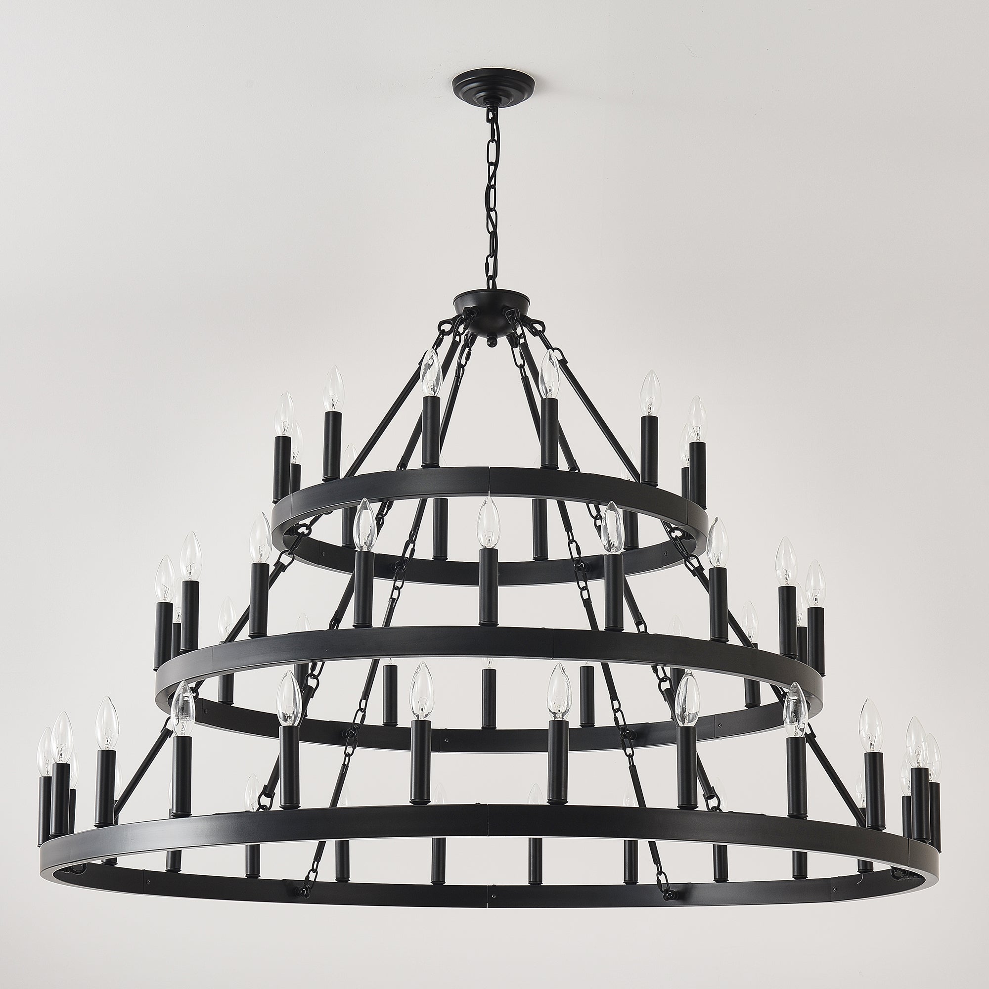 3 Tiers Wagon Wheel Chandelier