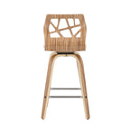 Folia Mid-Century Modern Counter Stool in Zebra Wood