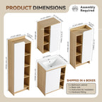 4-Piece Light Bathroom Vanity Set