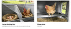 141" Gray Large Wooden Chicken Coop