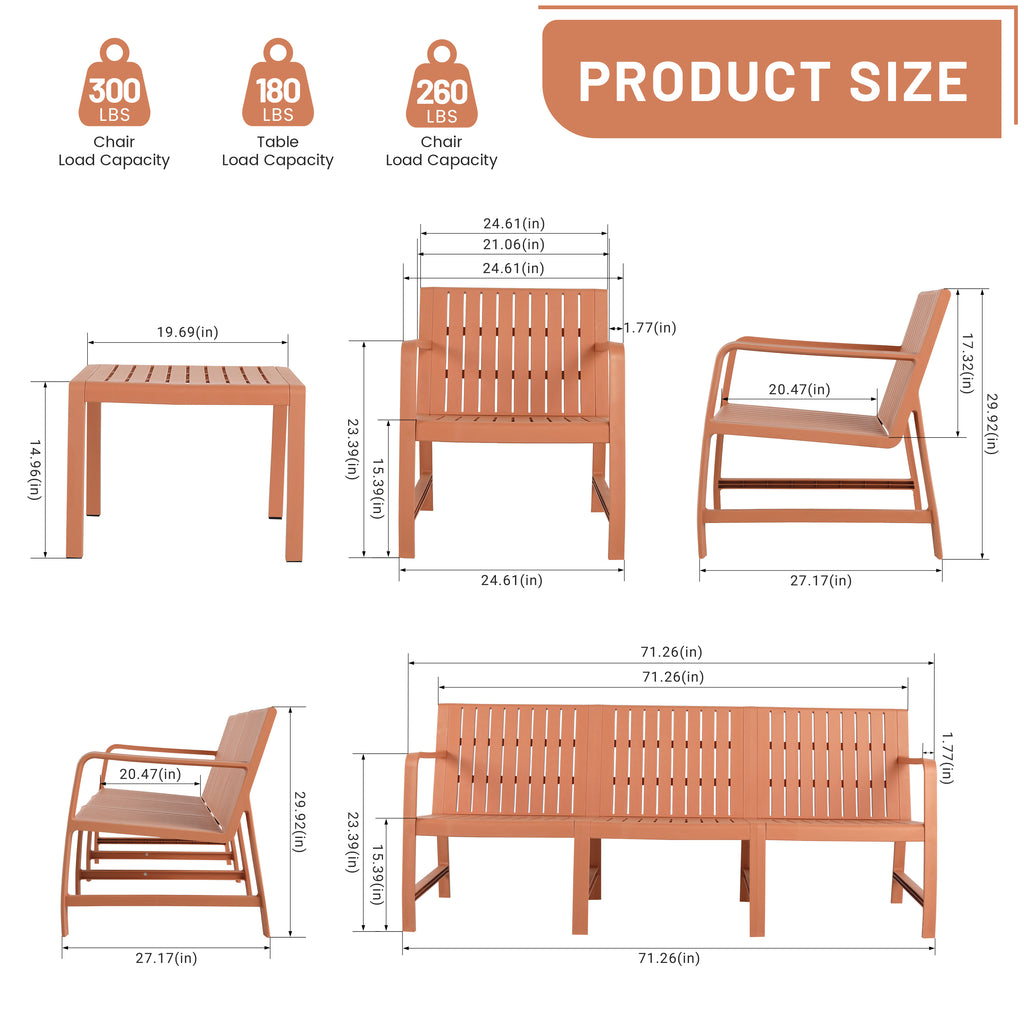 Summer 5-Piece Indoor/Outdoor Furniture Set