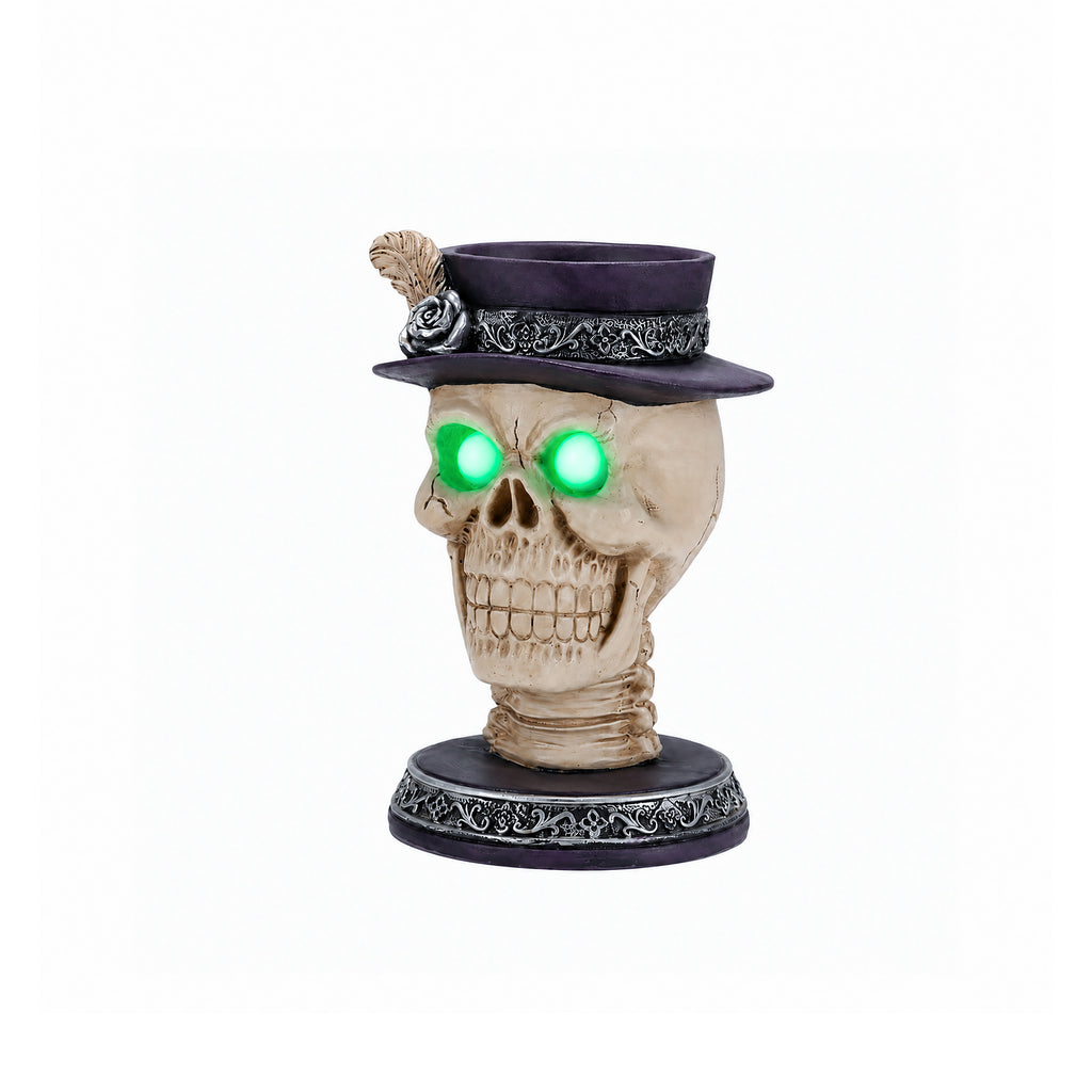 Halloween Skull Candle Holder with Glowing