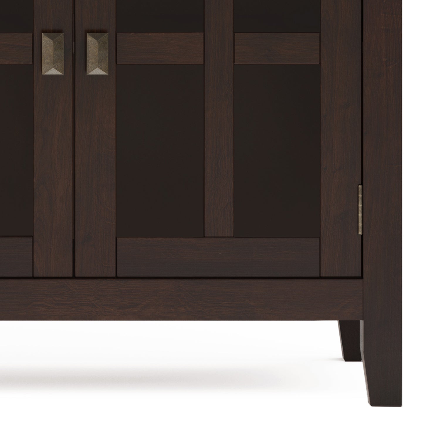 Artisan Solid Wood Large 4 Door Sideboard Buffet in Dark Chestnut