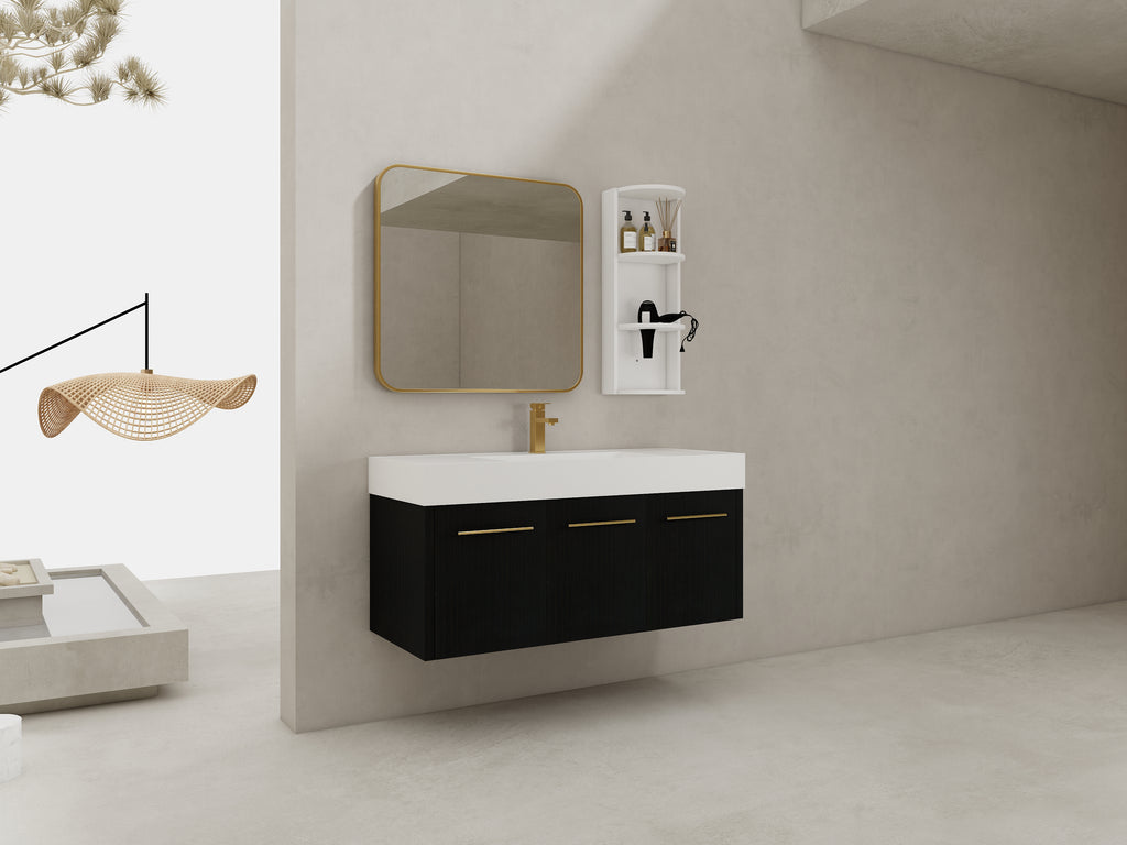 48 Inch Wall-Mounted Bathroom Vanity with Sink