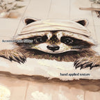 Raccoon Bathroom Canvas Wall Art
