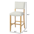 Barstools With Rivet Decoration Set of 2