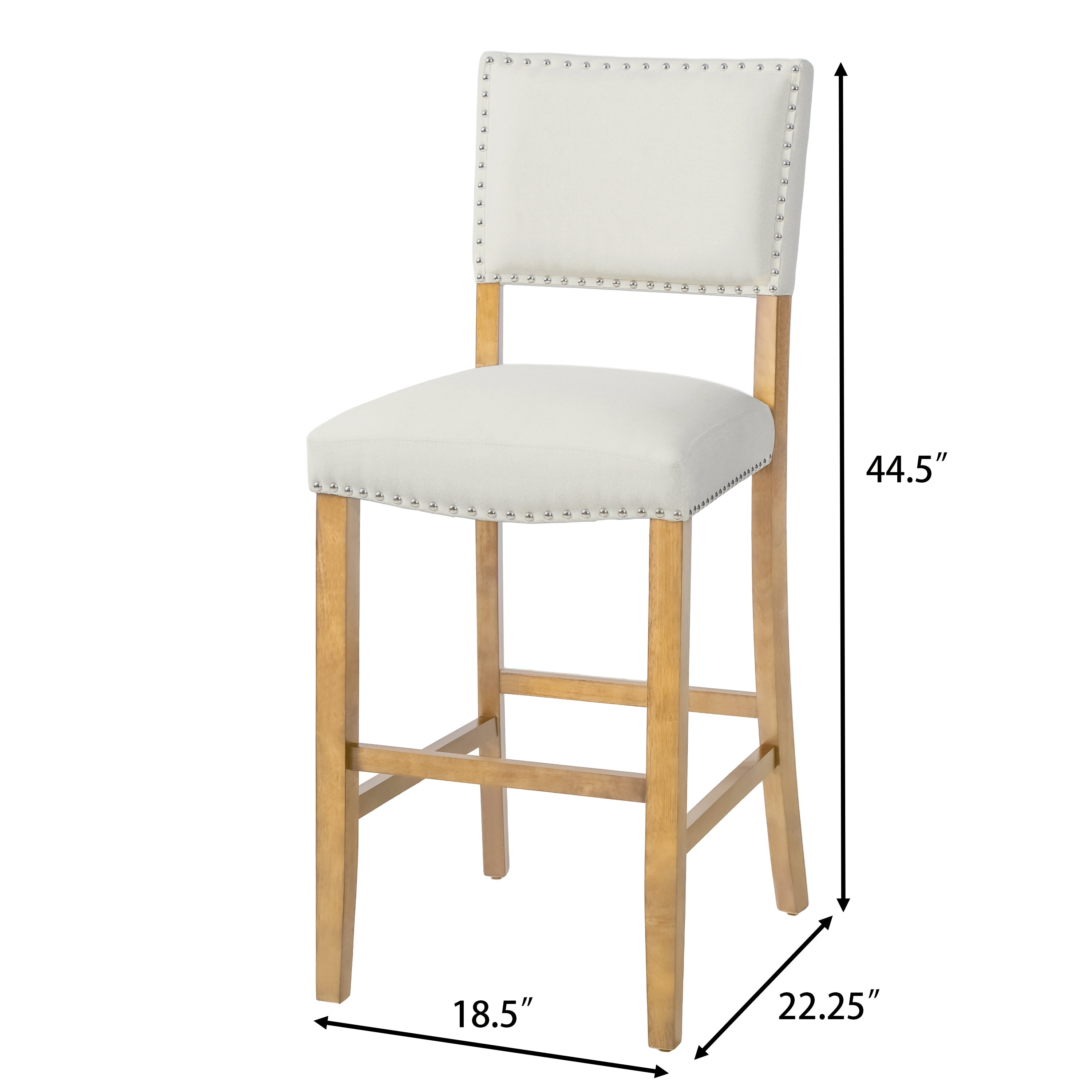Barstools With Rivet Decoration Set of 2