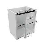 56 to 60 in. W x 76 in. H Double Sliding Frameless Shower Door