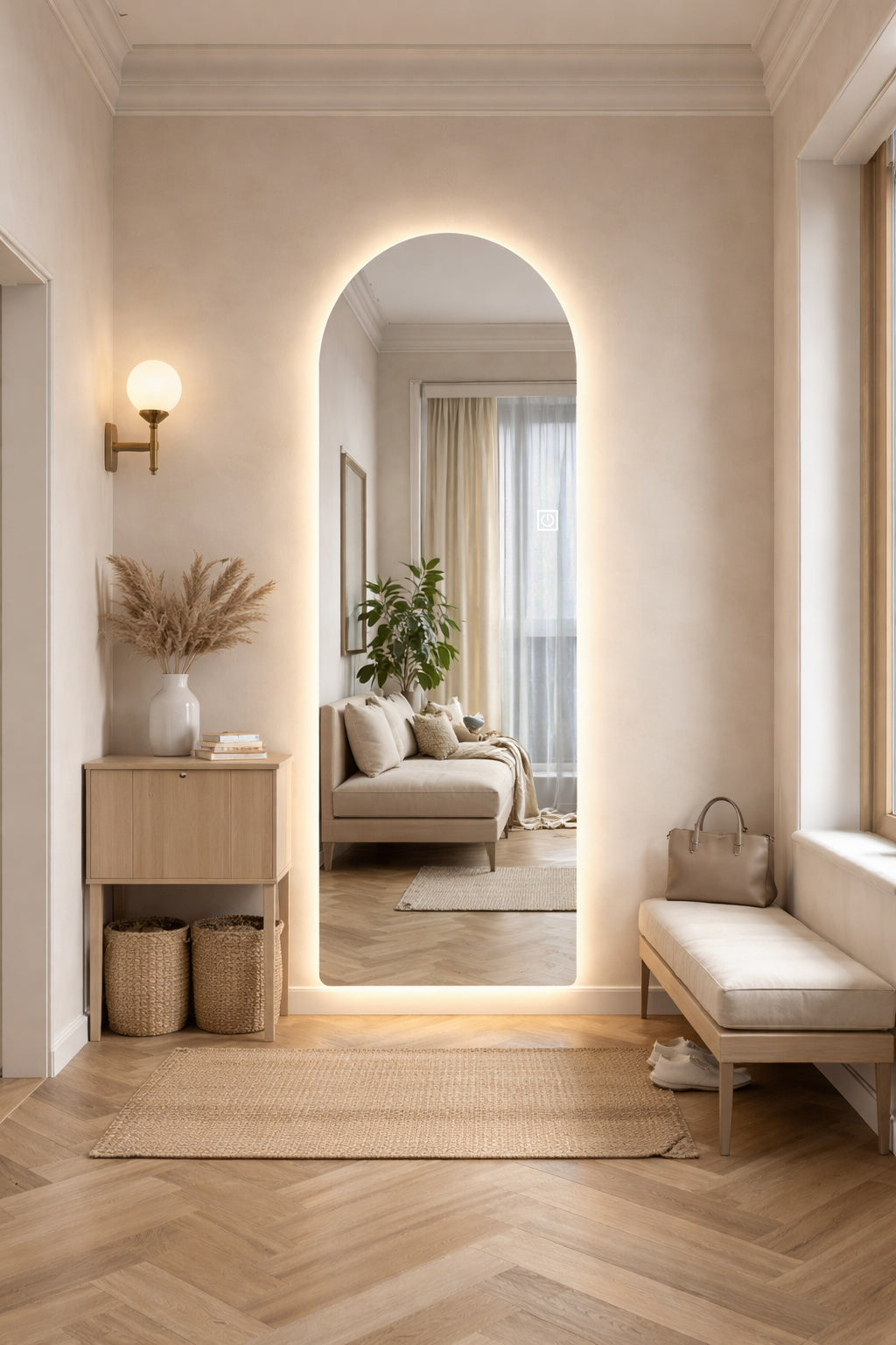 65" x 21" LED Full Length Wall Mirror