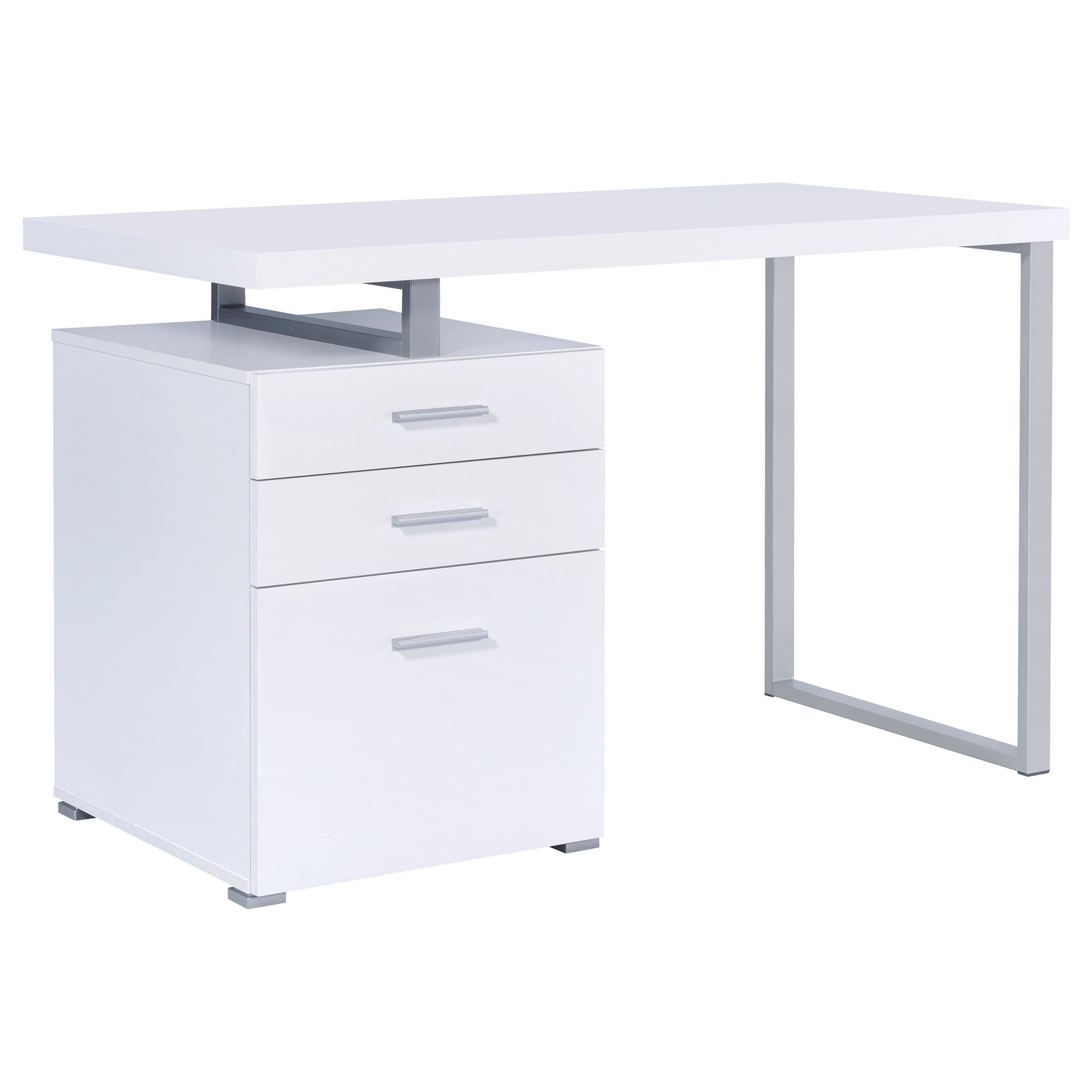Brennan 47-inch 3-drawer Office Computer Desk White-CoasterEveryday