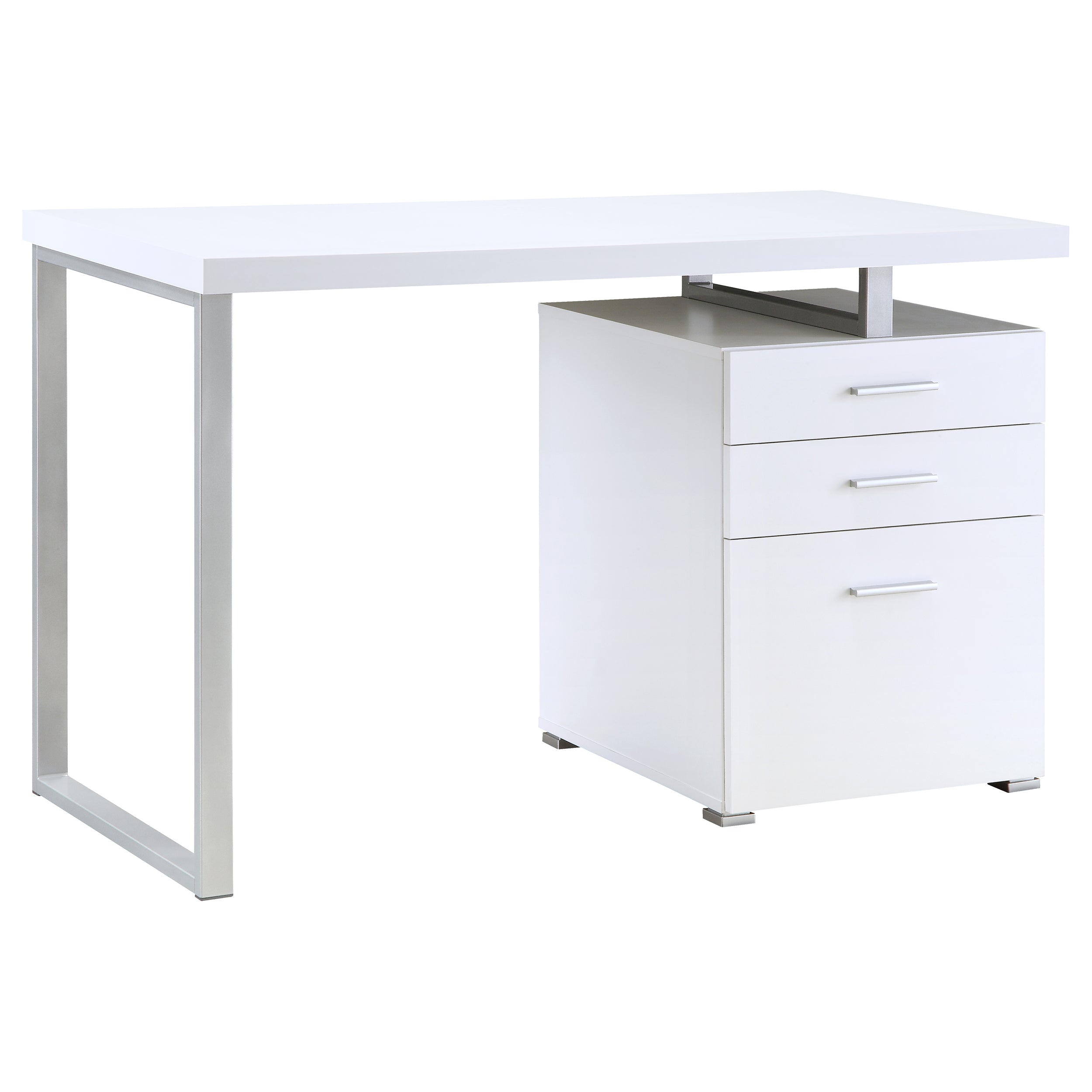 Brennan 47-inch 3-drawer Office Computer Desk White-CoasterEveryday