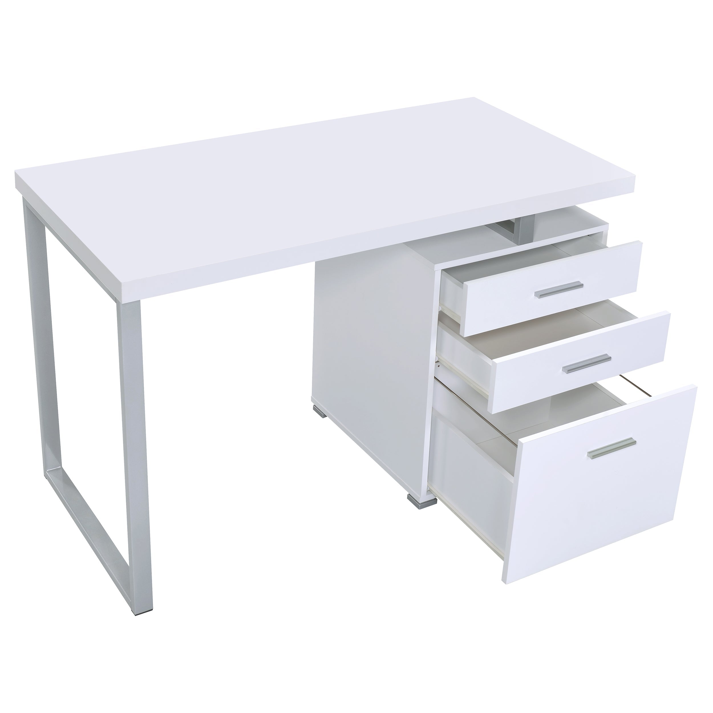Brennan 47-inch 3-drawer Office Computer Desk White-CoasterEveryday