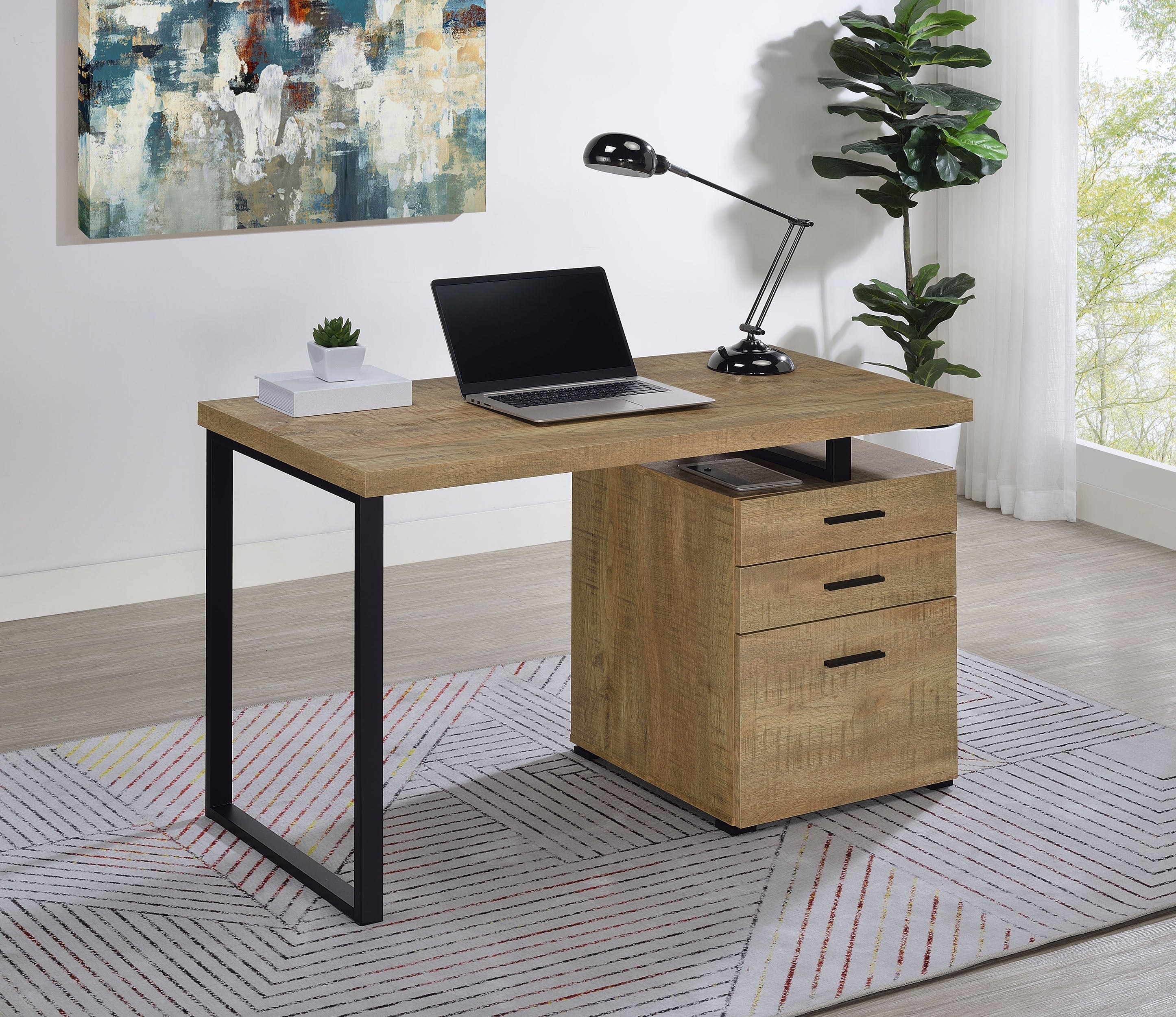 Brennan 47-inch 3-drawer Office Computer Desk Mango-