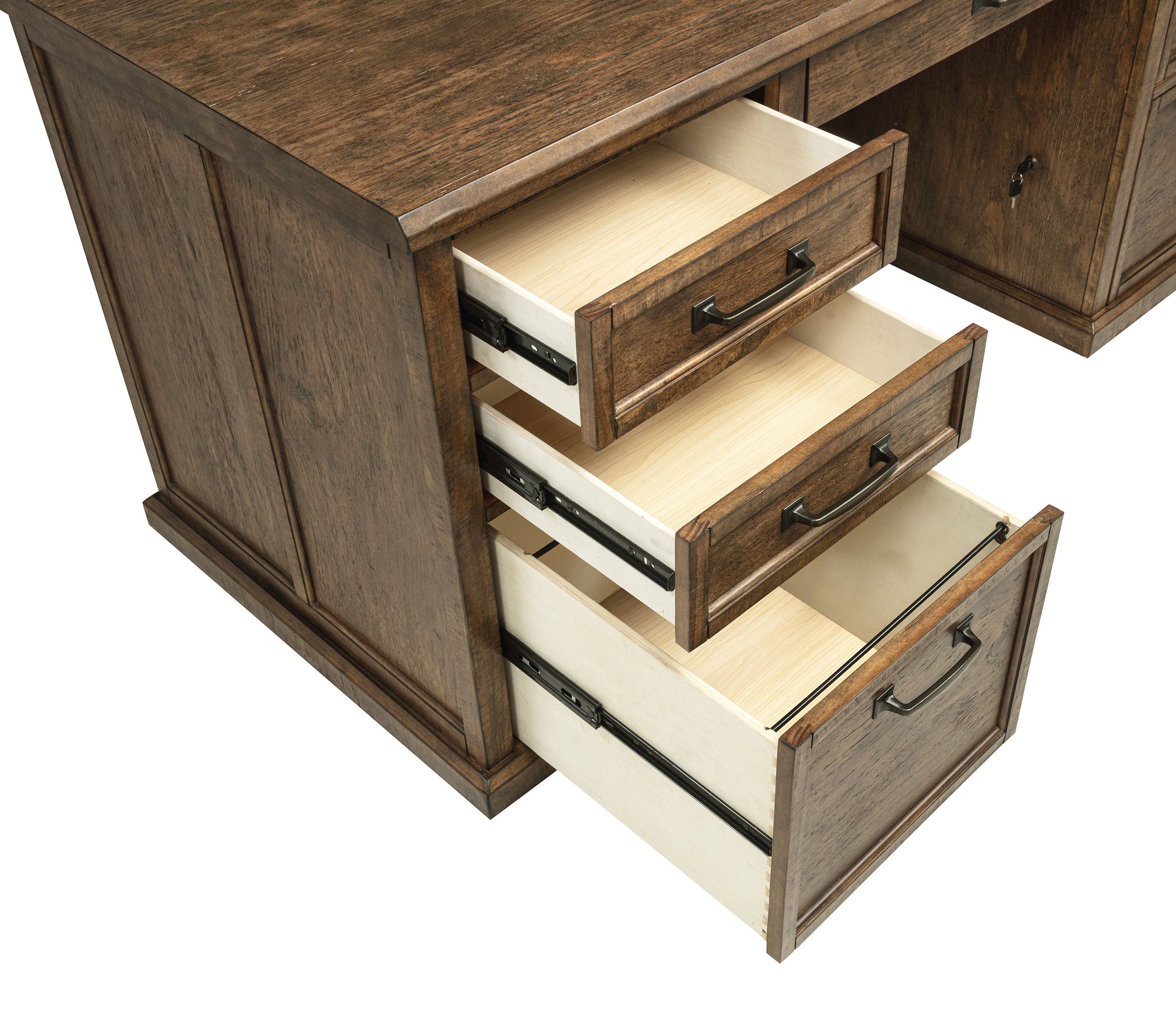 Altidore 68-inch 7-drawer Executive Home Office Desk Distressed Brown-
