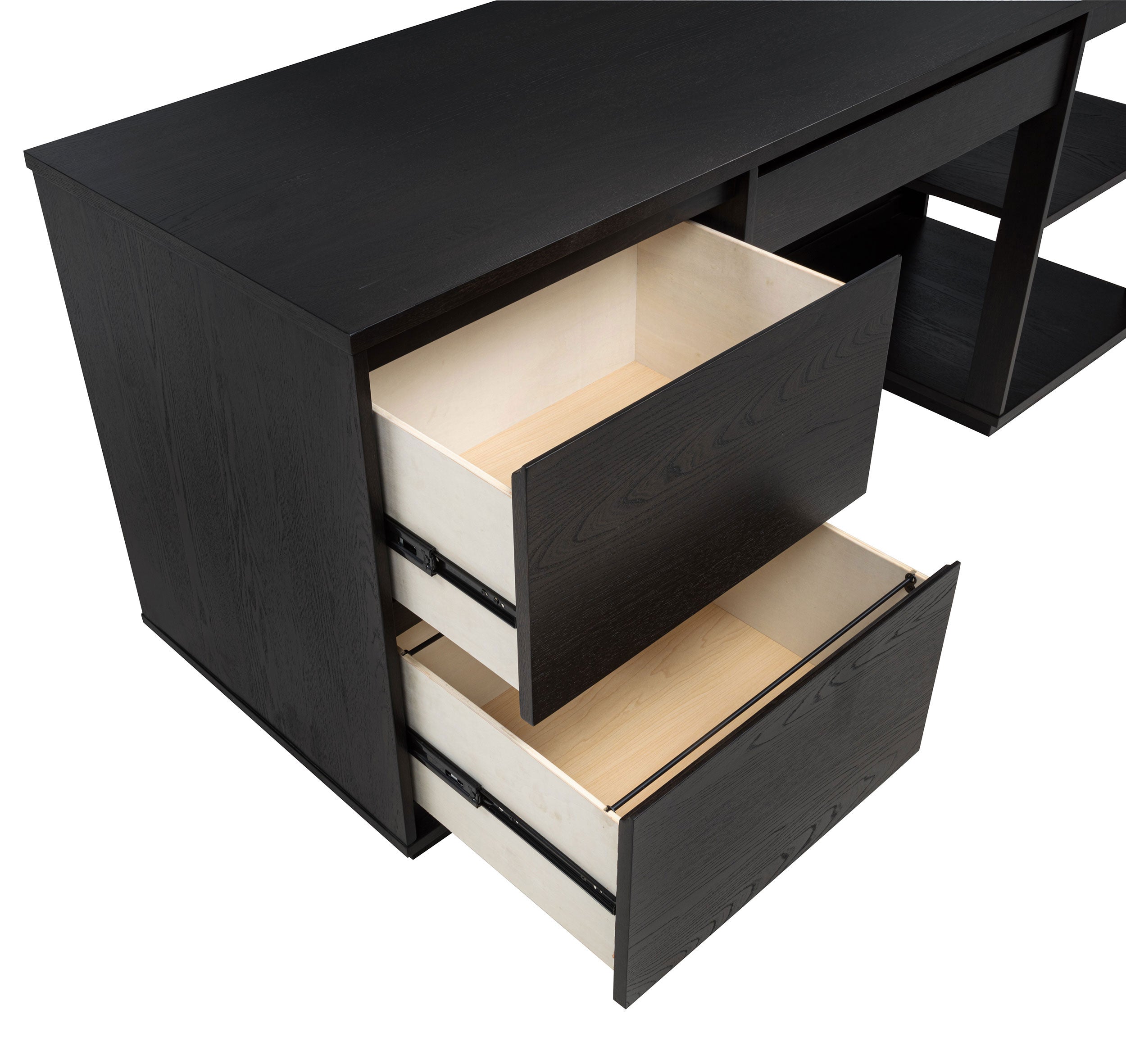 Harkes 75-inch 3-drawer Computer Desk with Adjustable Shelf Coffee Bean-