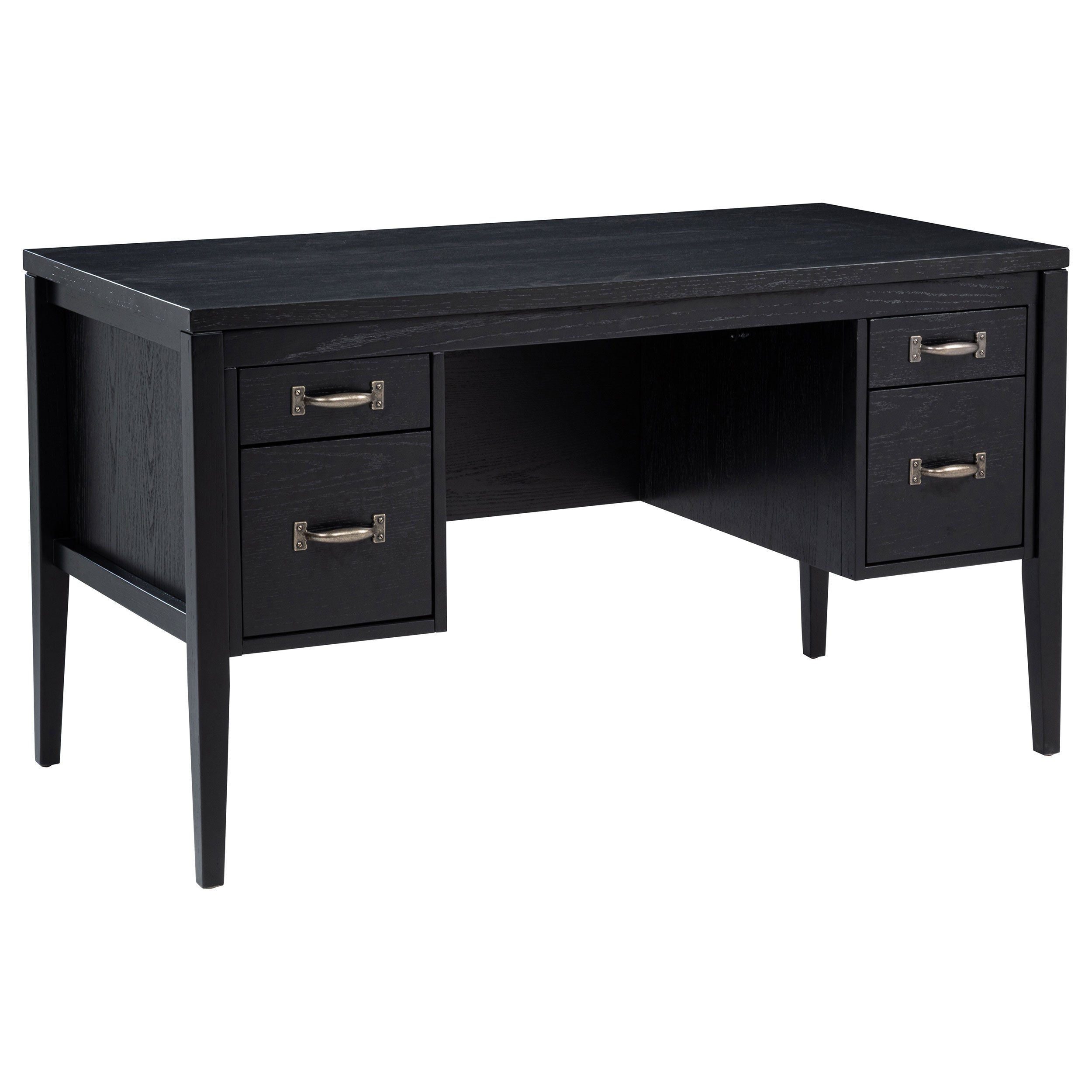 Graham 54-inch 4-drawer Double Pedestal Lift Top Computer Desk Black-