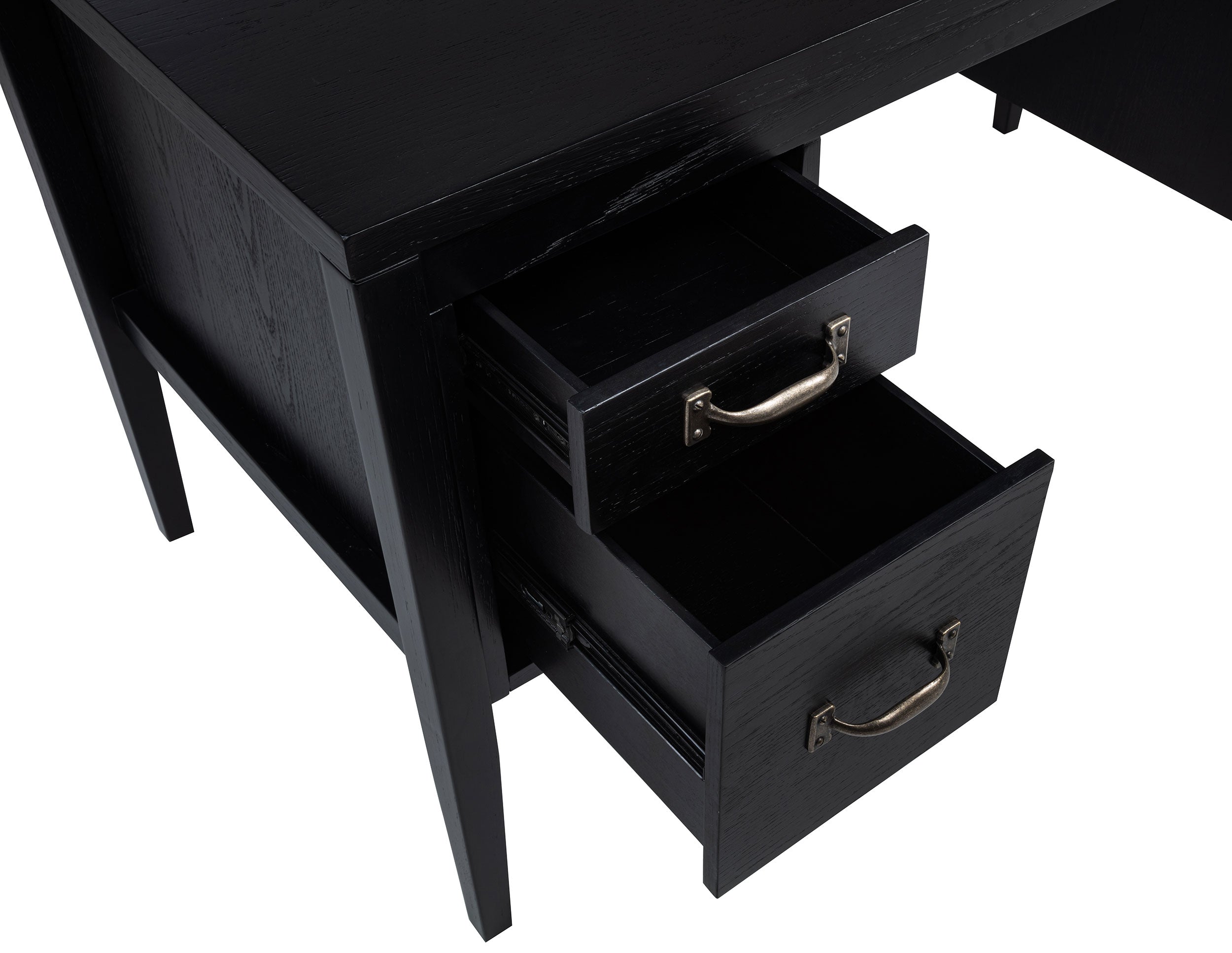 Graham 54-inch 4-drawer Double Pedestal Lift Top Computer Desk Black-