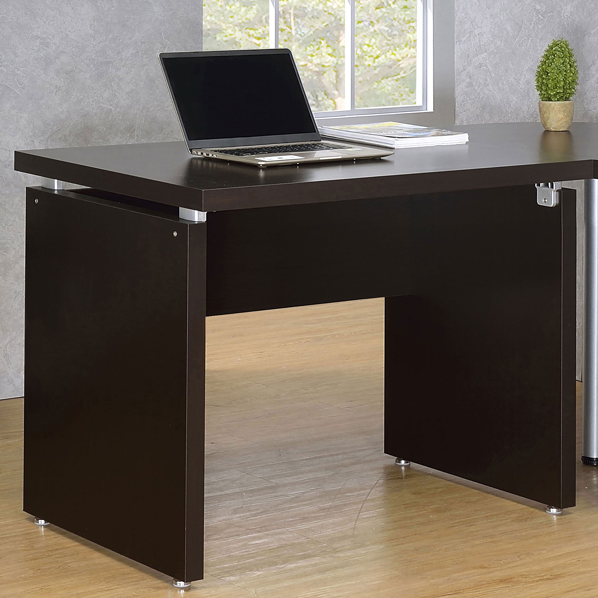 Skylar 39-inch Engineered Wood Writing Desk Cappuccino-CoasterEveryday