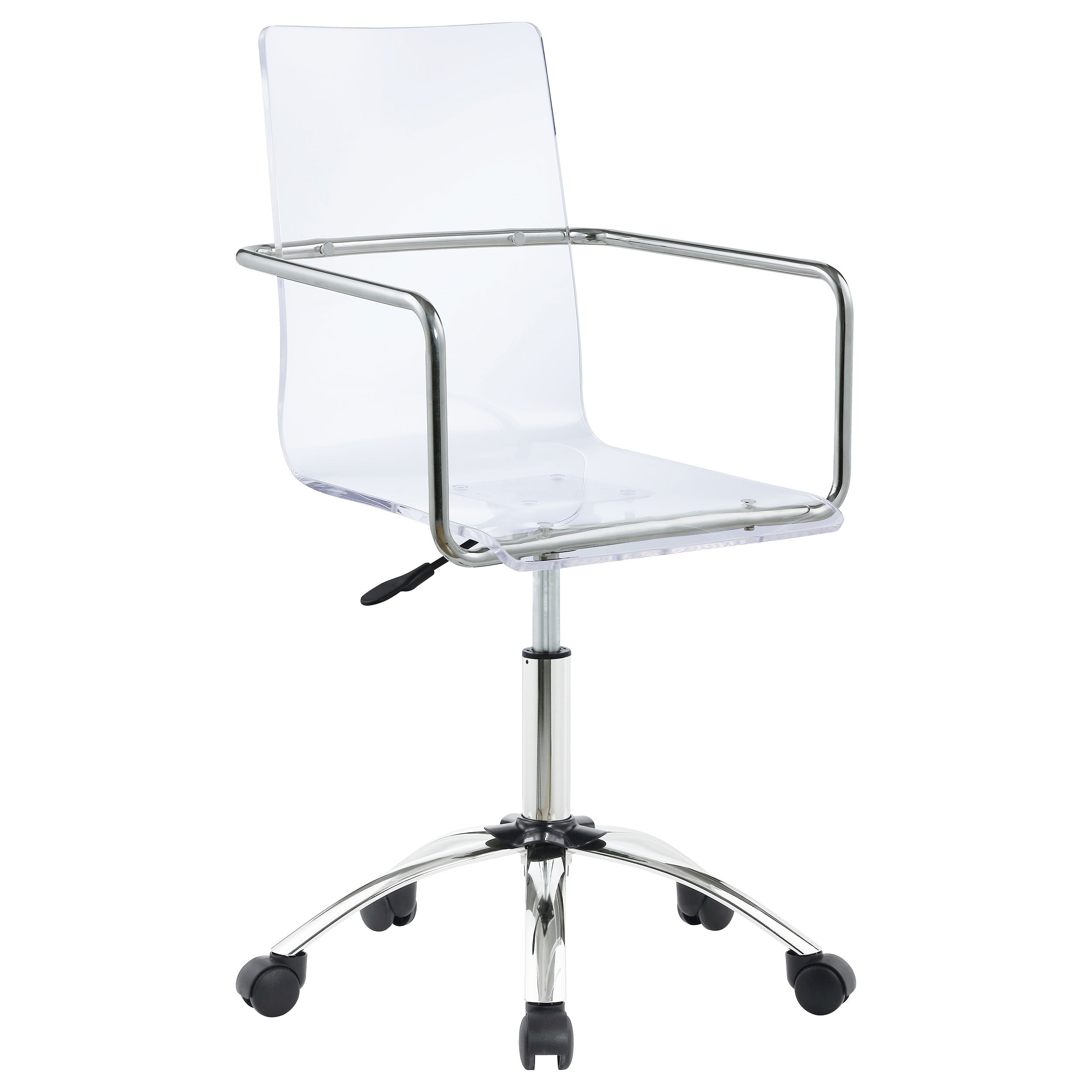Amaturo Acrylic Adjustable Home Office Desk Chair Clear-CoasterEssence