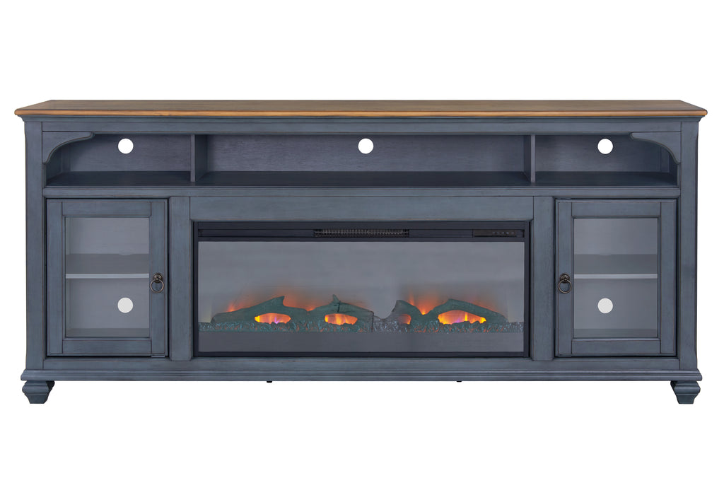 Americana 86 in Fireplace TV Stand for TVs up to 95 inches, Corduroy
