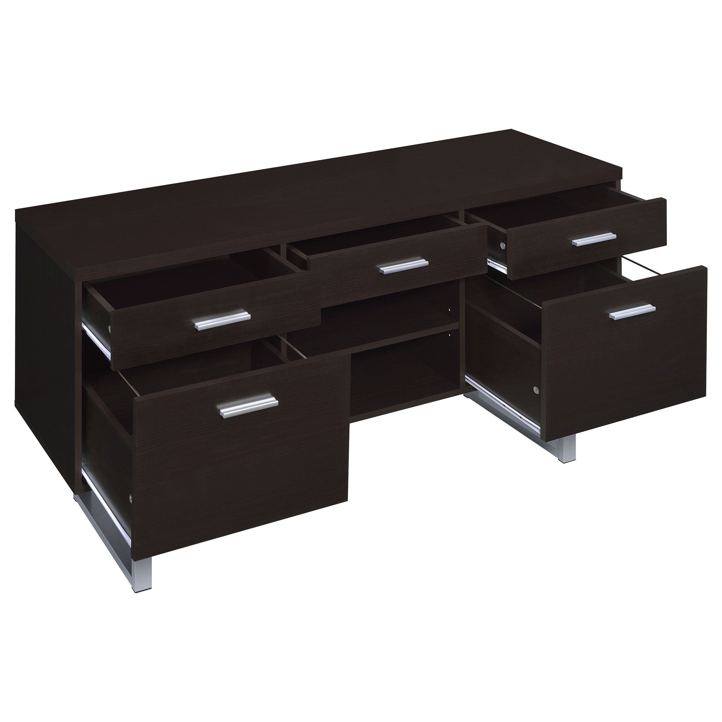 Lawtey 5-drawer Home Office Storage Credenza Cappuccino-CoasterEveryday