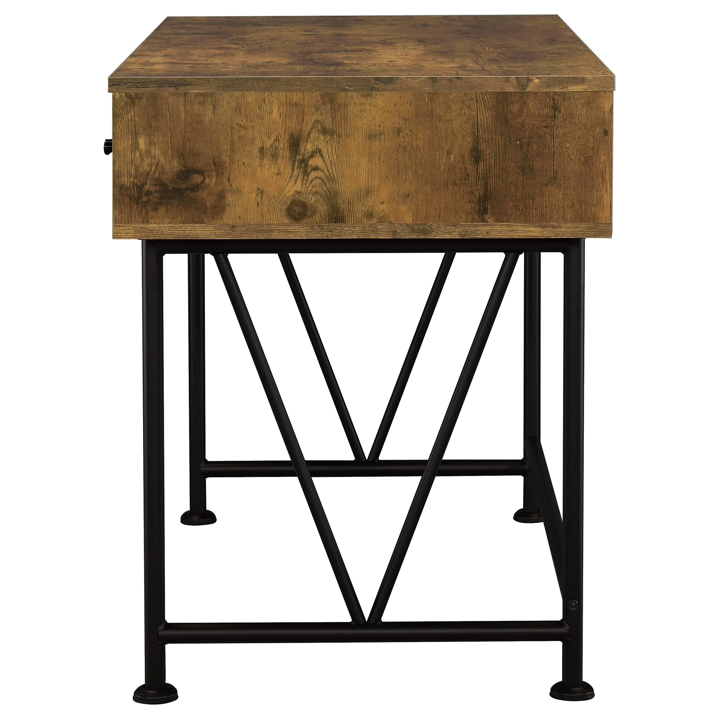 Analiese 47-inch 3-drawer Writing Desk Rustic Nutmeg-CoasterEveryday