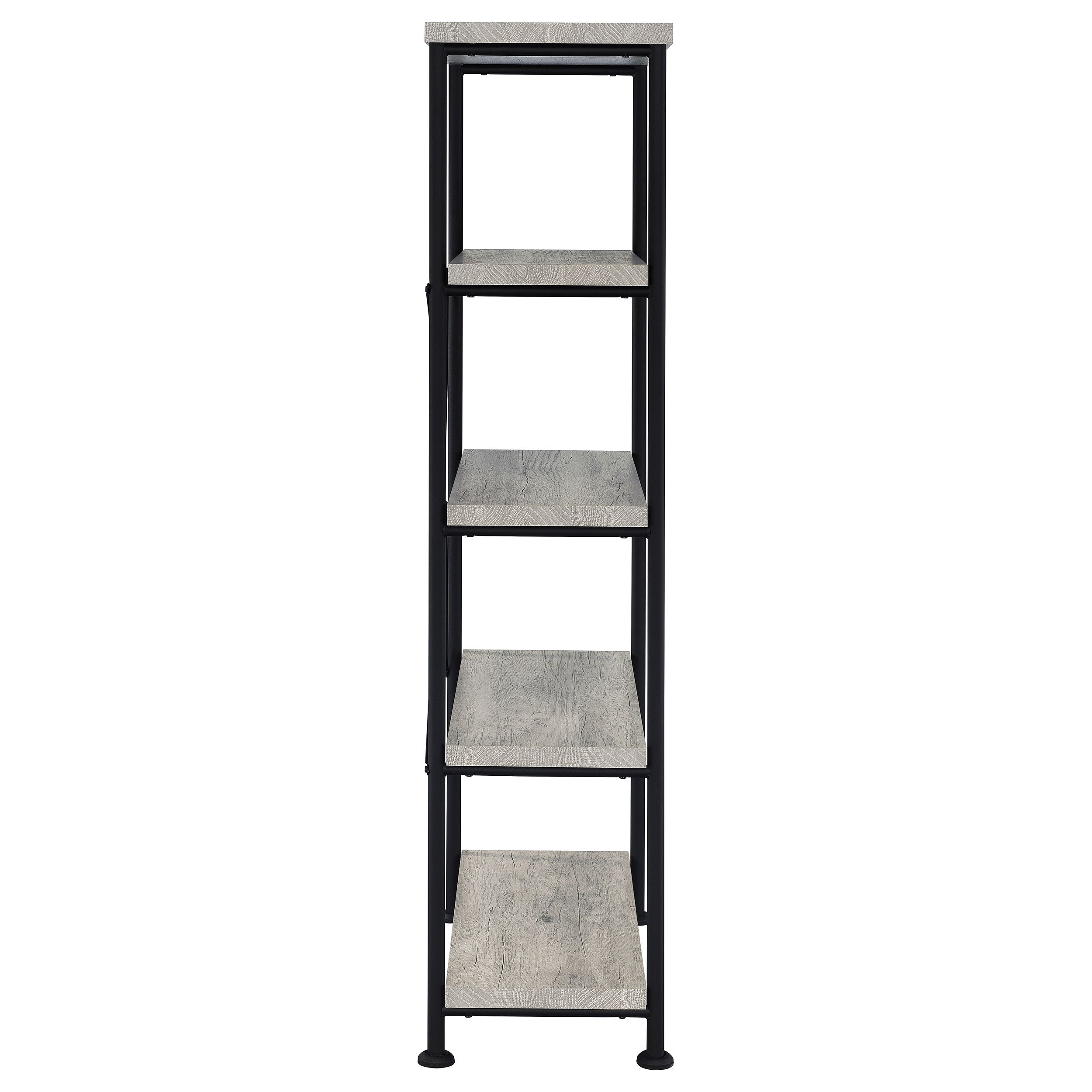 Analiese 63-inch 4-shelf Bookshelf Grey Driftwood-CoasterEveryday