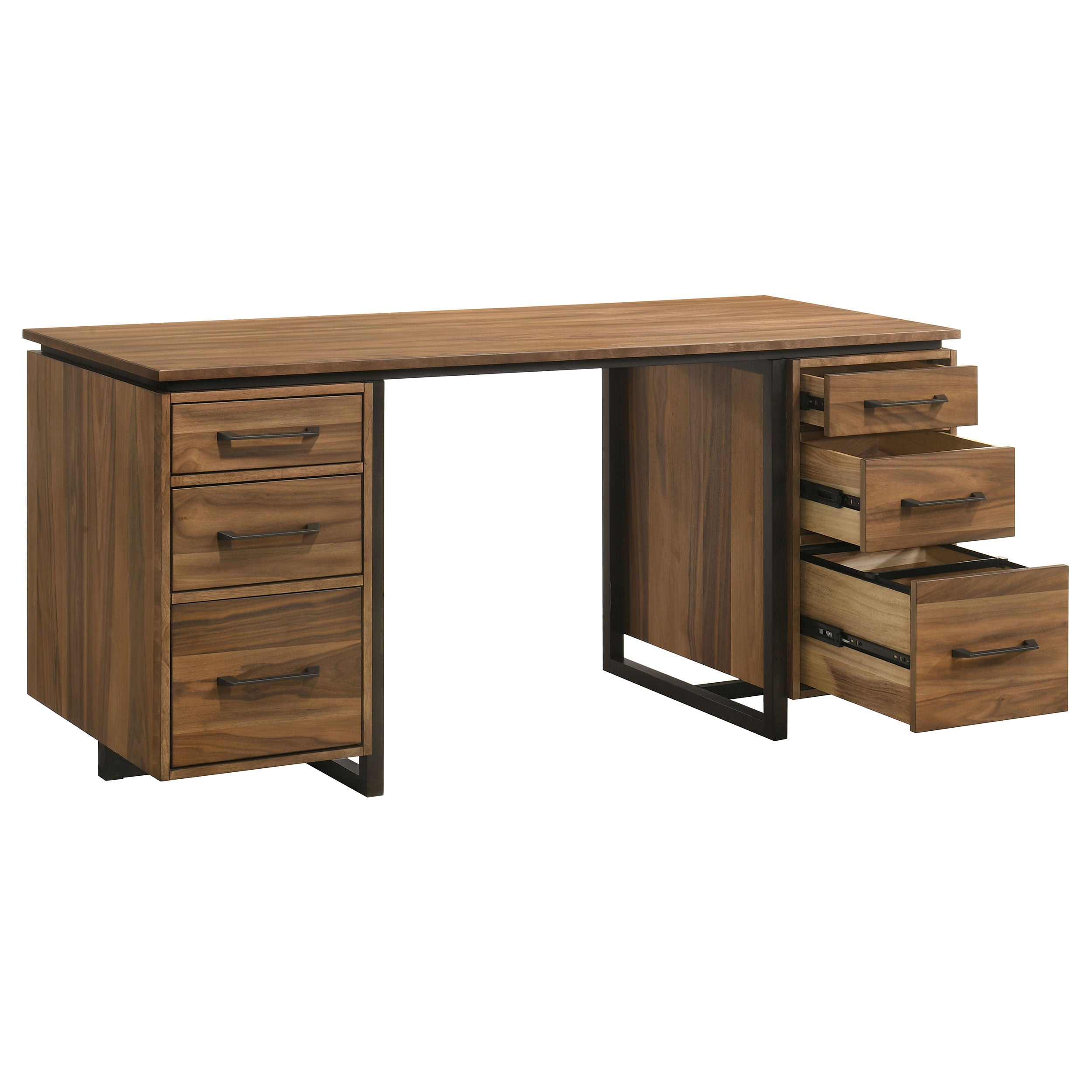 Berhalter 6-Drawer Double Pedestal File Computer Desk-