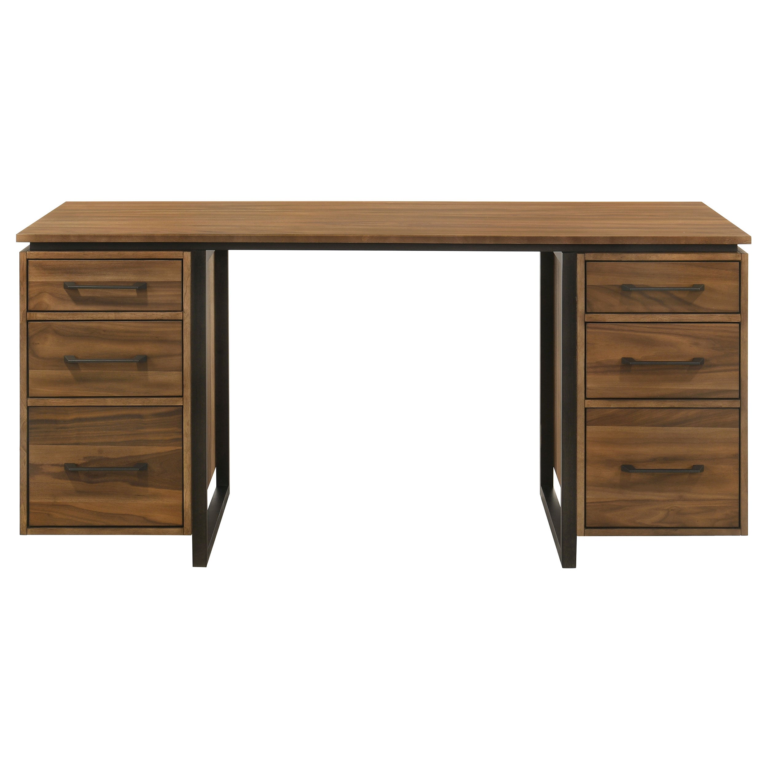 Berhalter 6-Drawer Double Pedestal File Computer Desk-